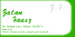 zalan hausz business card